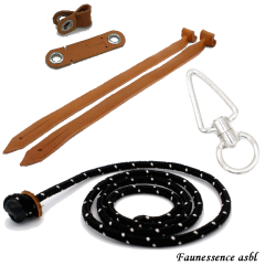 Kit d'attache en cuir de Kangourou