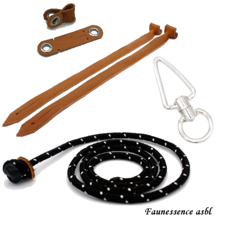 Kit d'attache en cuir de Kangourou