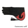 Gant double couche "noir et rouge"