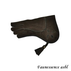 Gant double couche "brun et kaki"